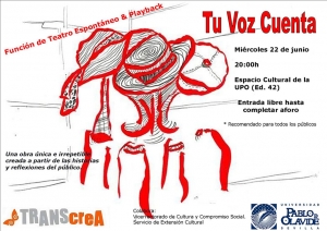 Función de Teatro Espontáneo & Playback TU VOZ CUENTA. III Edición "Arte y Compromiso. Experiencias para el Cambio Social"